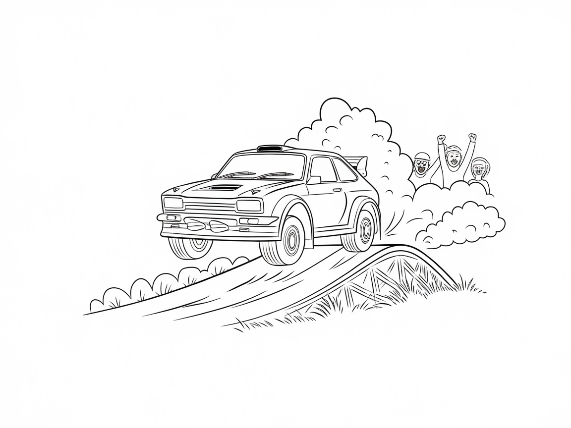 Rally Car in Action: Leap Into Adventure