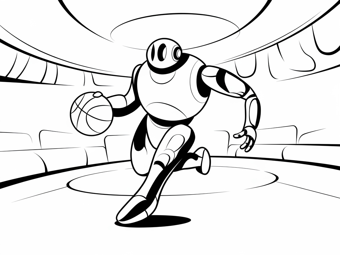 Robo-Basketball Action for Futuristic Fun