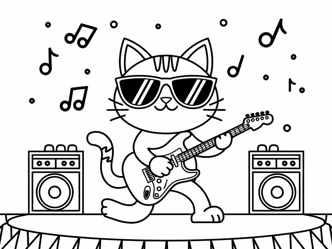 Rock On with This Cool Cat Guitarist