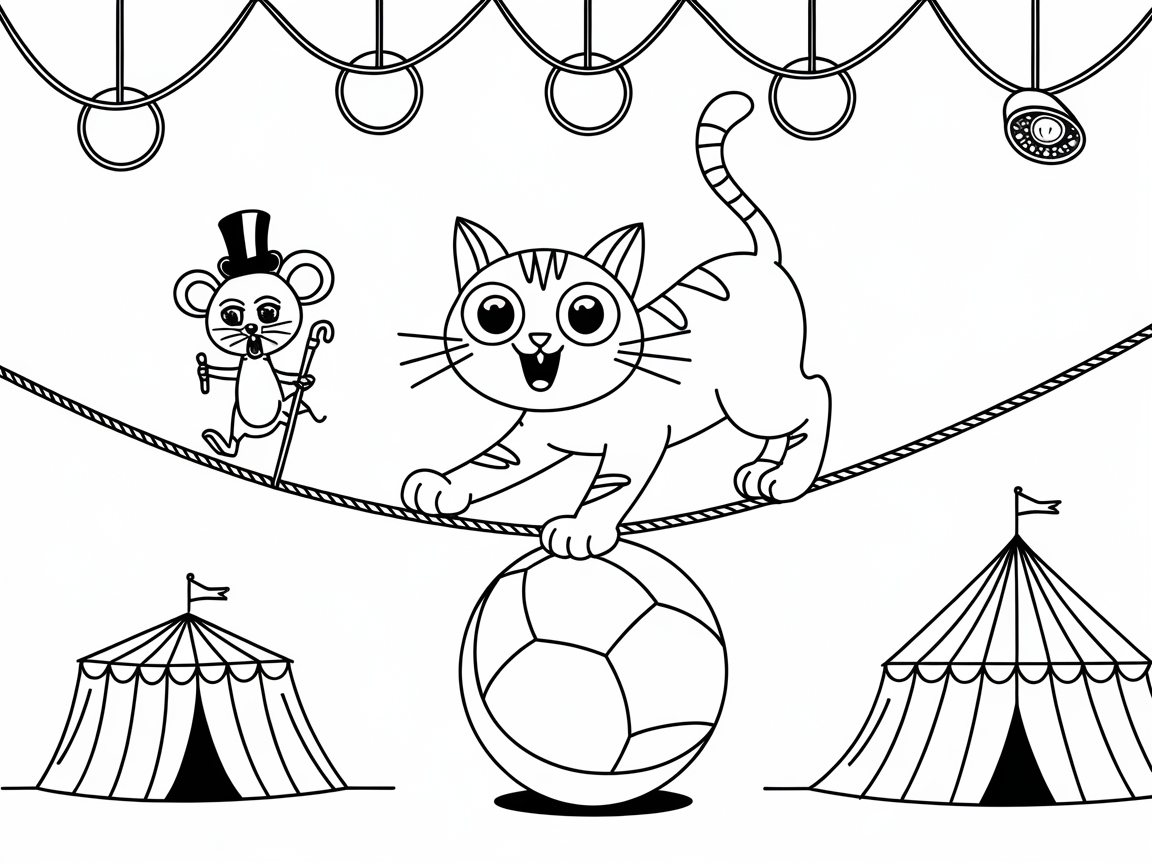 Step Right Up with This Circus Cat and Mouse Duo