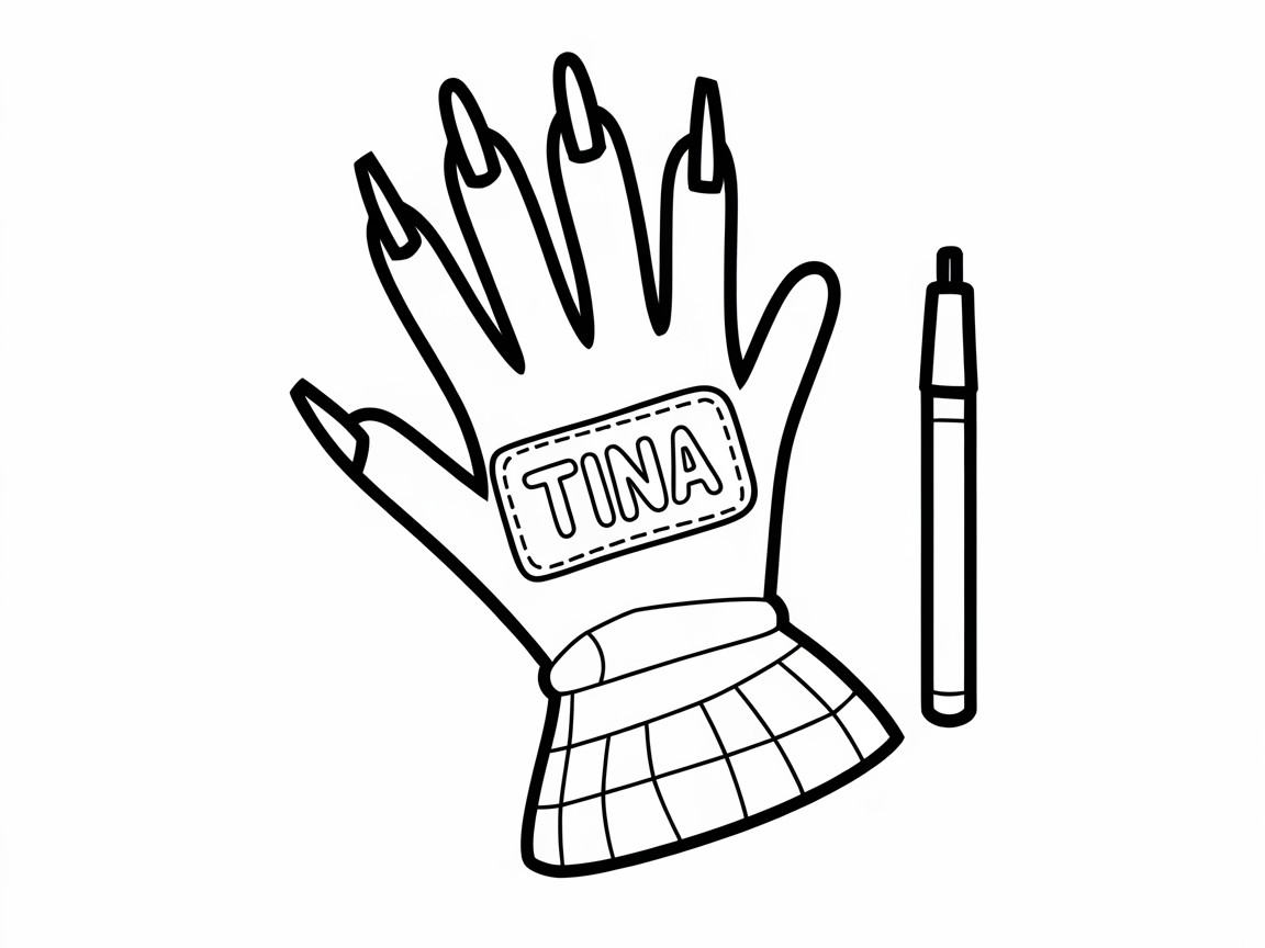 Customize Your Own Baseball Glove Coloring Page