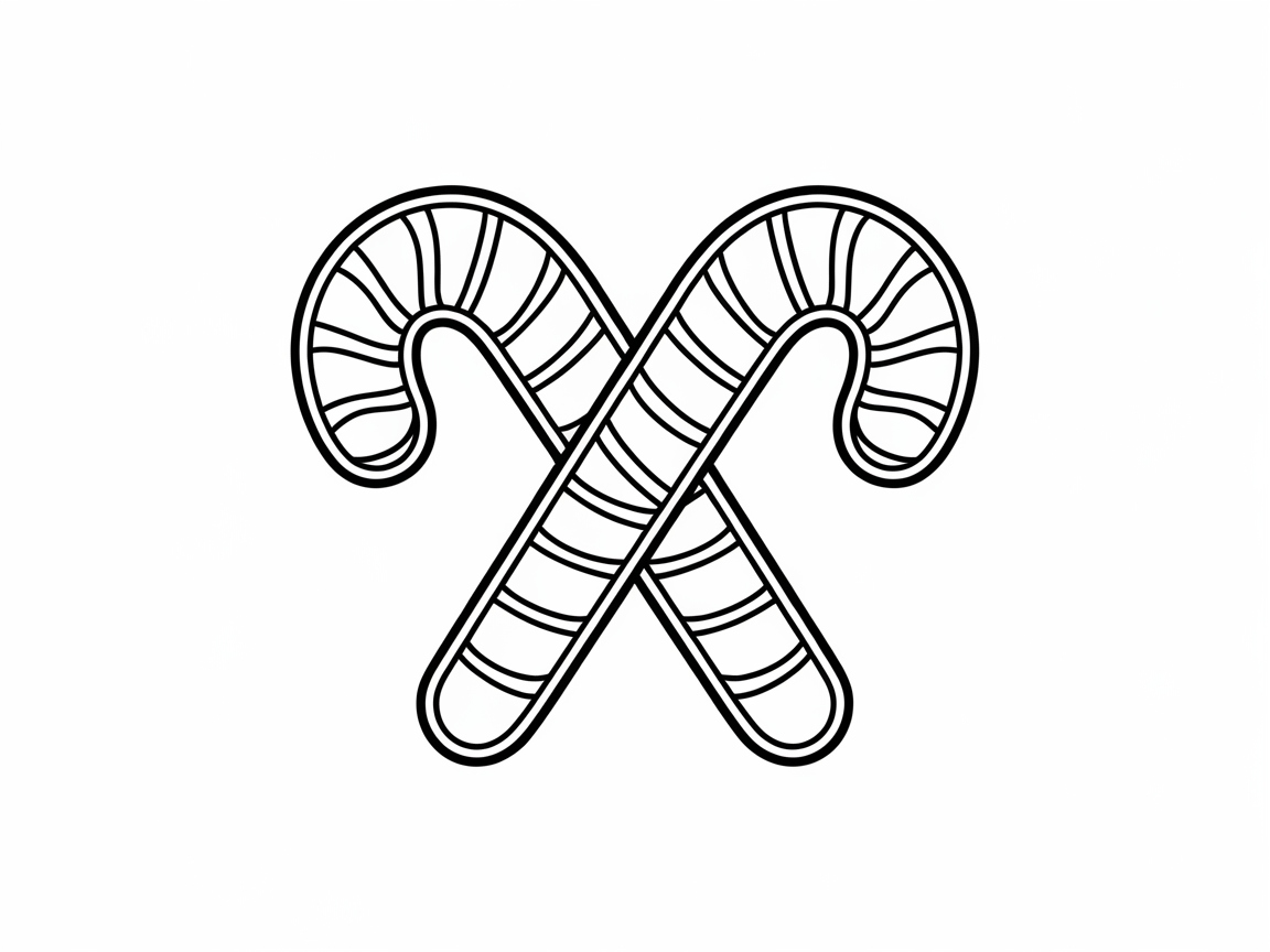 Color These Classic Candy Canes