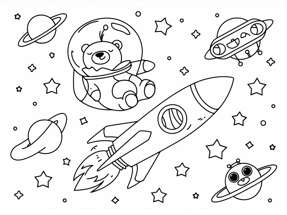 Explore the Cosmos with Astronaut Bear