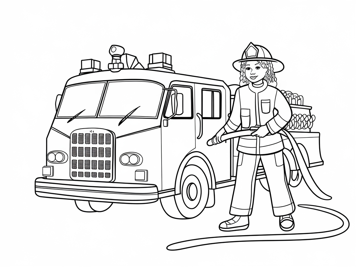 Explore Bravery with This Firefighter Scene