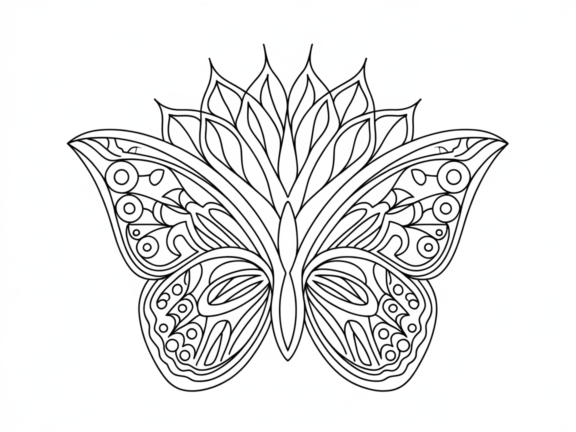 Intricate Butterfly Mandala