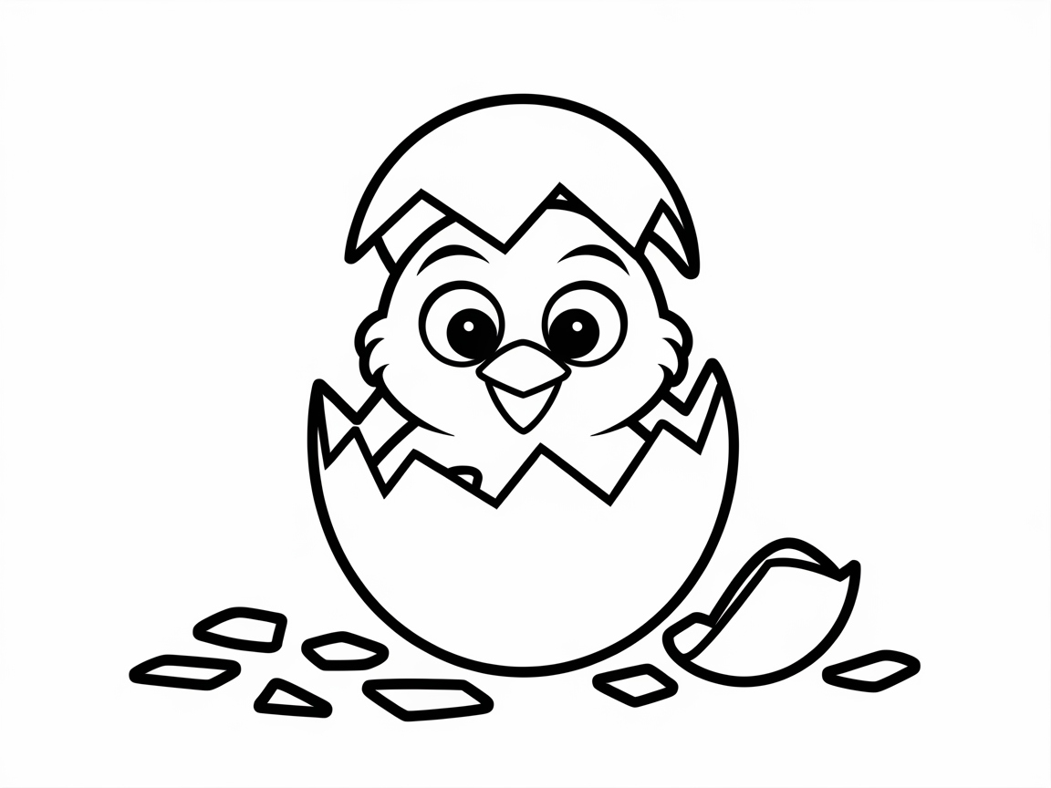 Adorable Hatchling Chick Ready for a Splash of Color