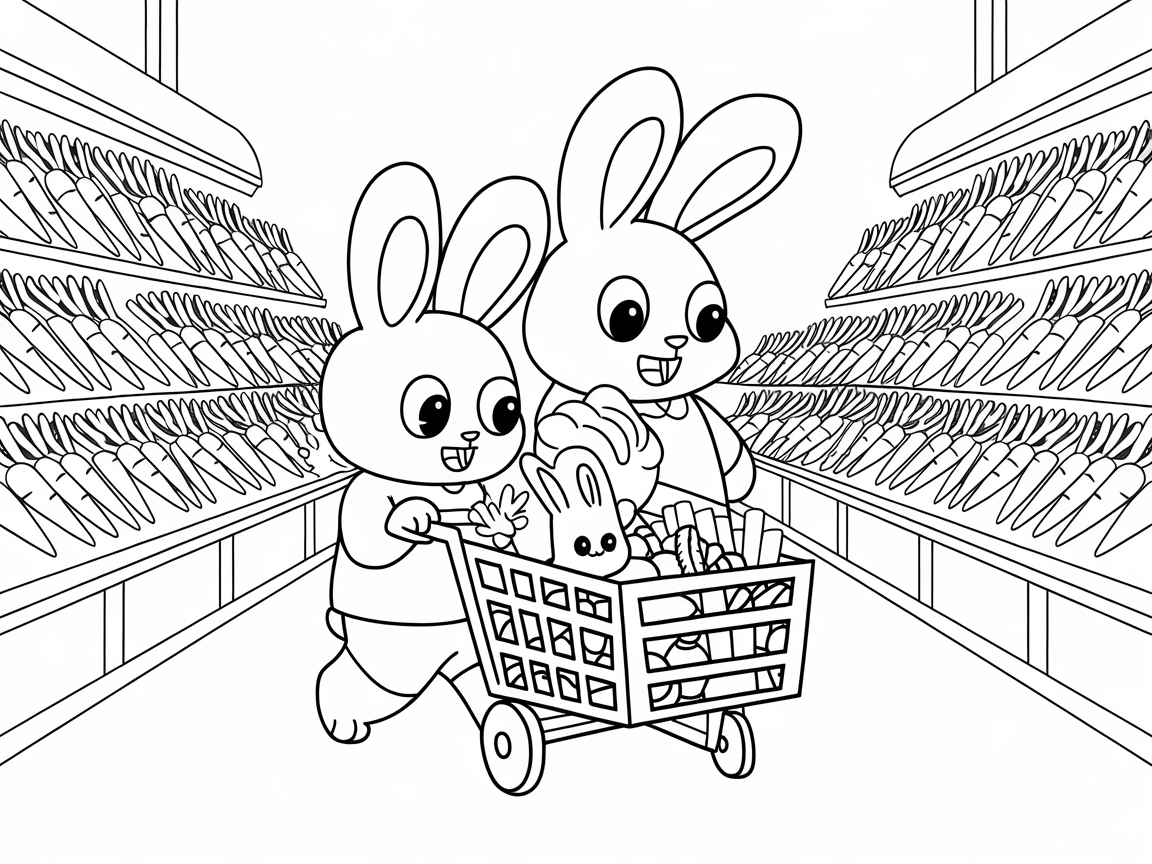 Bunny Shopping Spree at the Carrot Market