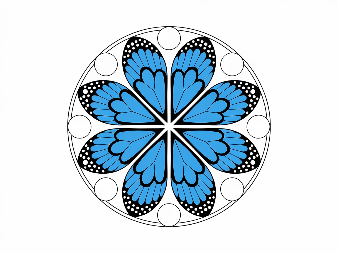 Dive Into This Stunning Blue Butterfly Mandala