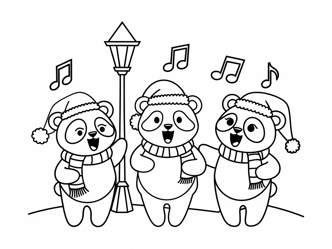 Cute Pandas Singing Carols to Brighten Your Day