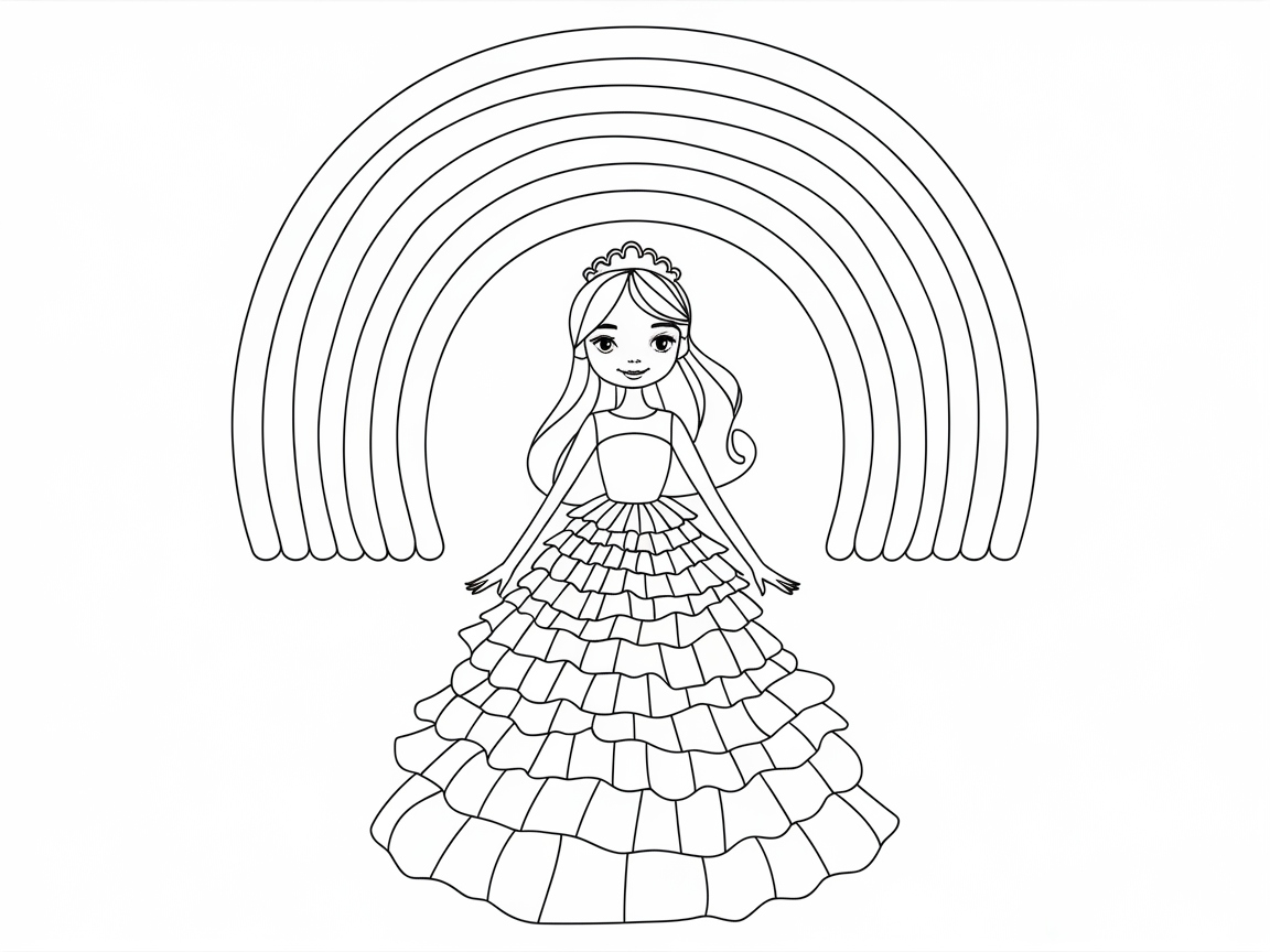 Dance in Color with This Rainbow Gown Princess