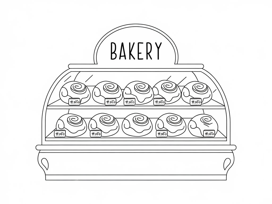 Sweet Bakery Display Case