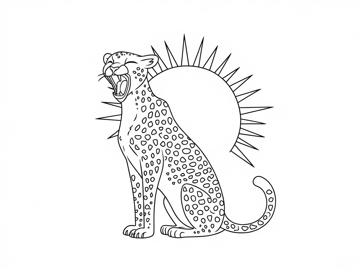 Bring the Roar to Life With This Cheetah and Sunburst Scene