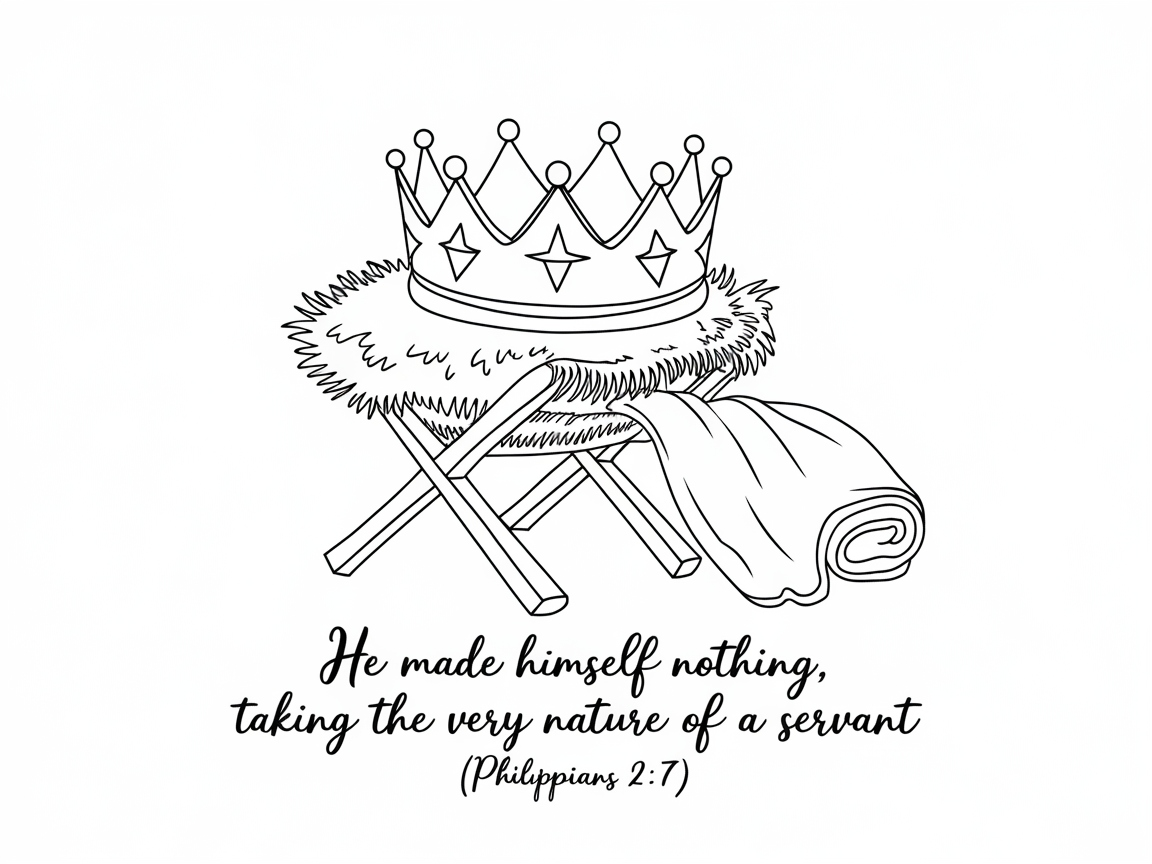 Crowned Manger and Servant