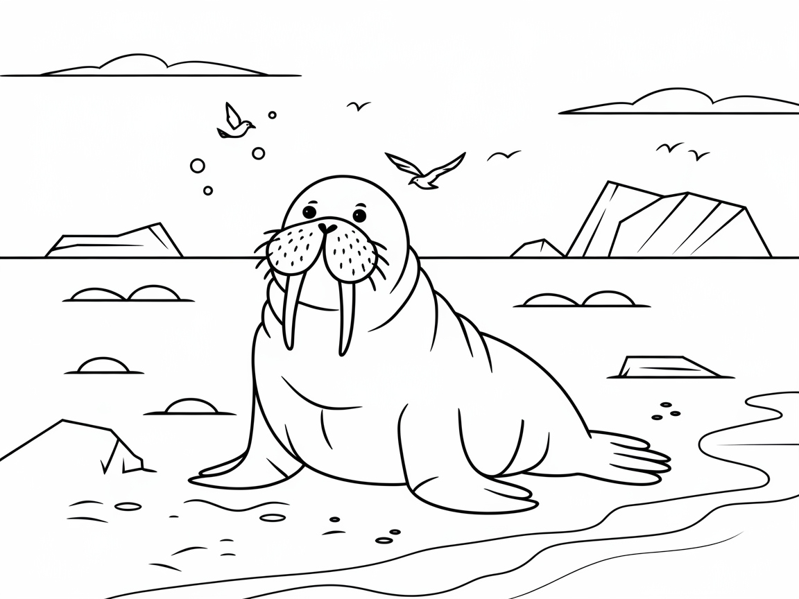 Walrus Wonder by the Sea