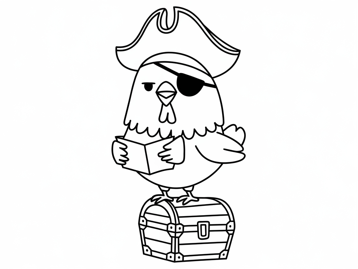 Pirate Chicken Page Full of Adventure