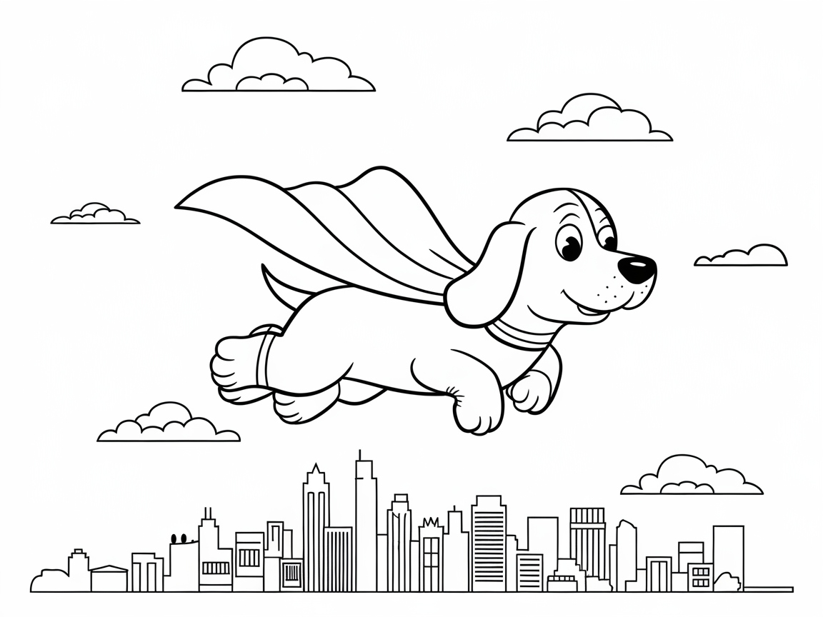 Super Basset Hound Takes to the Skies