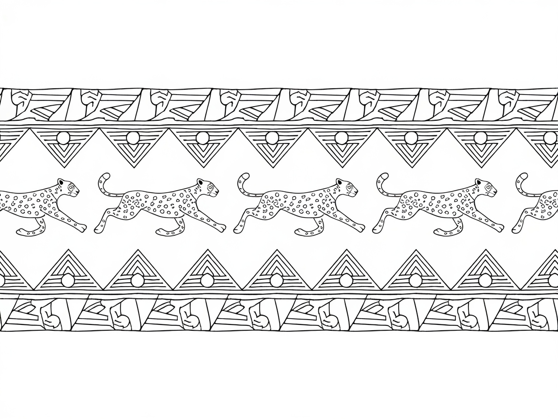 Dynamic Cheetah Pattern with Geometric Flair