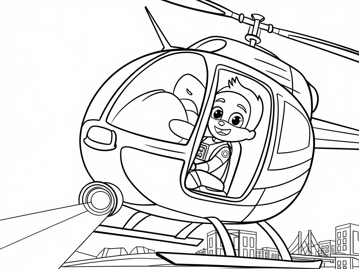 Chase Takes to the Skies in His Helicopter
