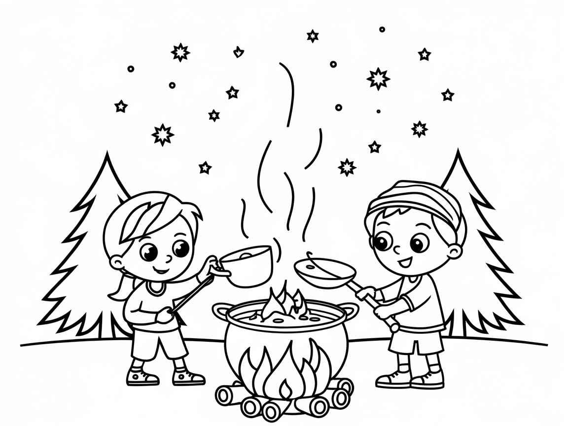 Campfire Magic with Kids Cooking Up Fun