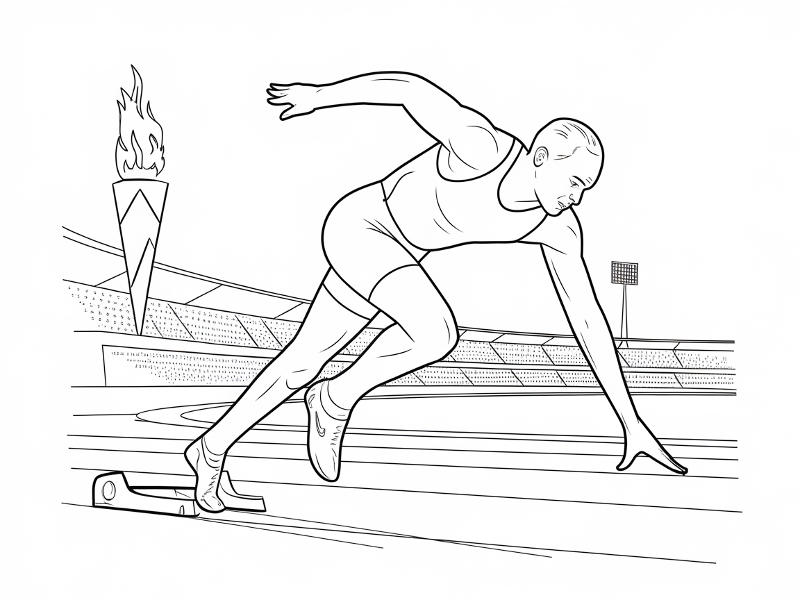 Race into History with This Olympic Sprinting Scene