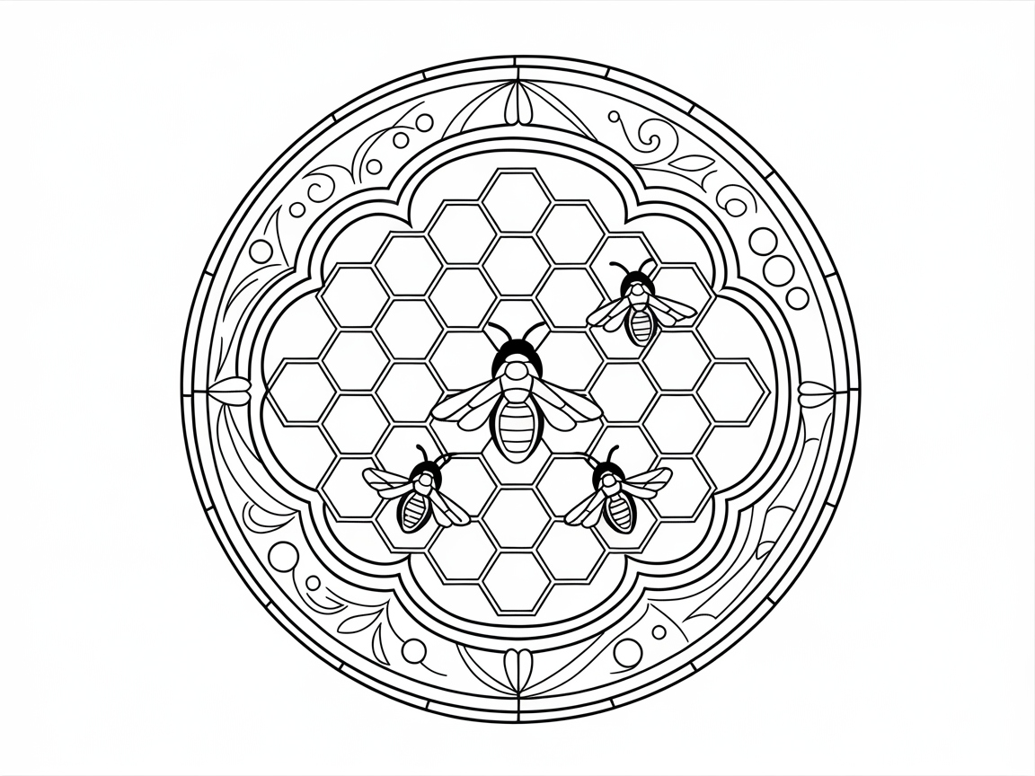 Dive into Detail with This Elegant Bee Mandala