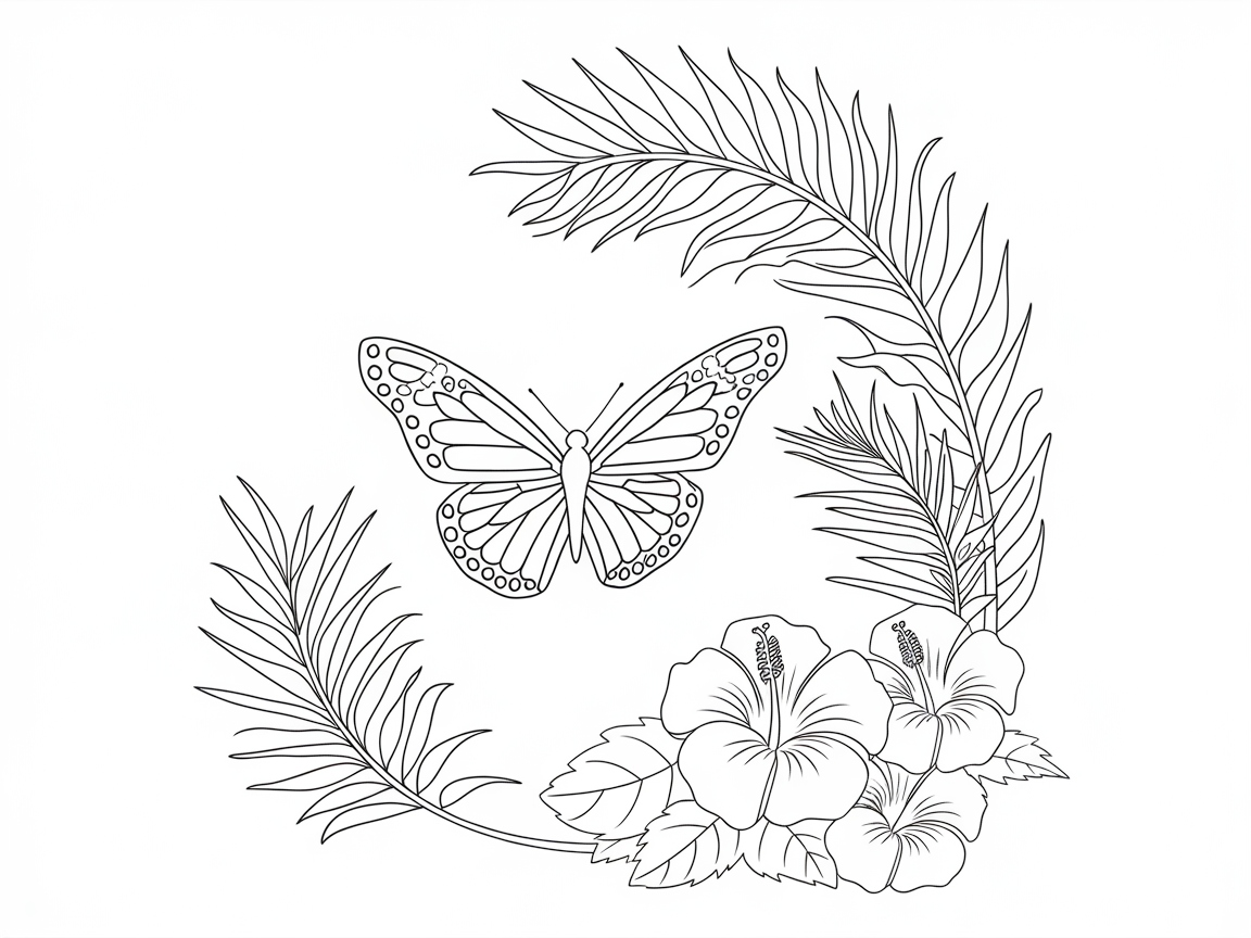 Butterfly in Tropical Harmony