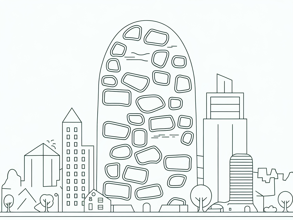 Urban Candy Tower Coloring Page