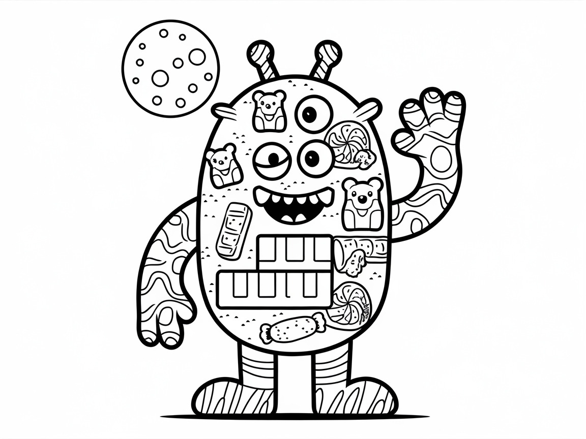 Quirky Monster Filled with Sweet Treats