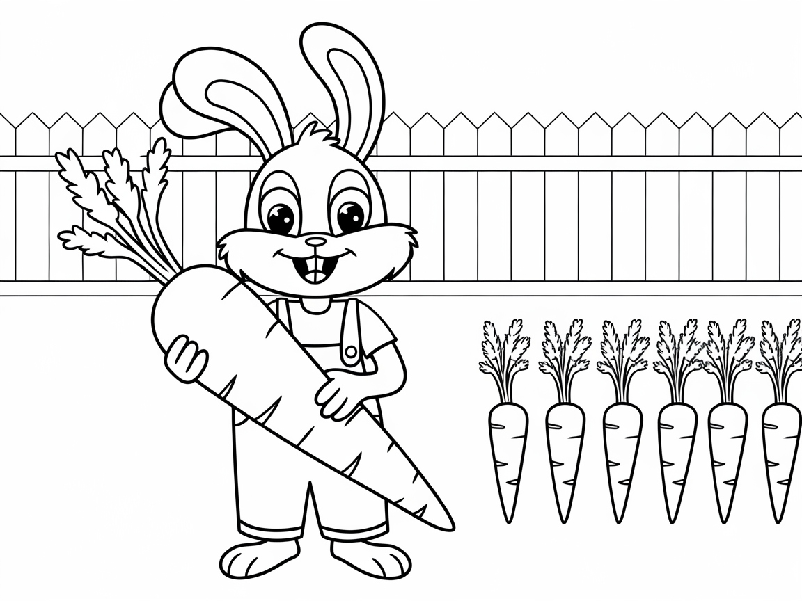 Adorable Bunny and Carrot Adventure