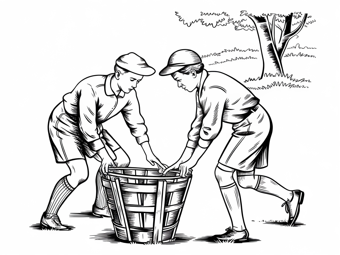 Vintage Basketball Roots Scene