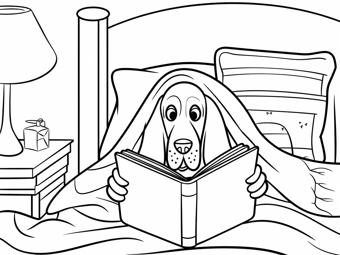 Bedtime Story with a Basset Hound