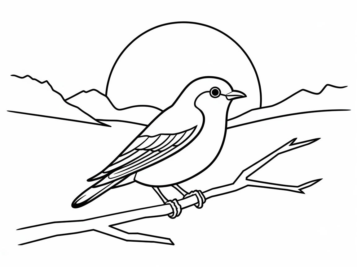 Capture the Serenity of a Sunset Bird Scene