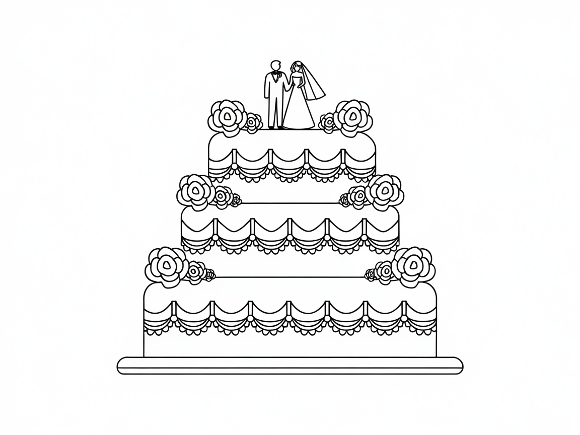 Colorful Creations Await with This Elegant Wedding Cake Design