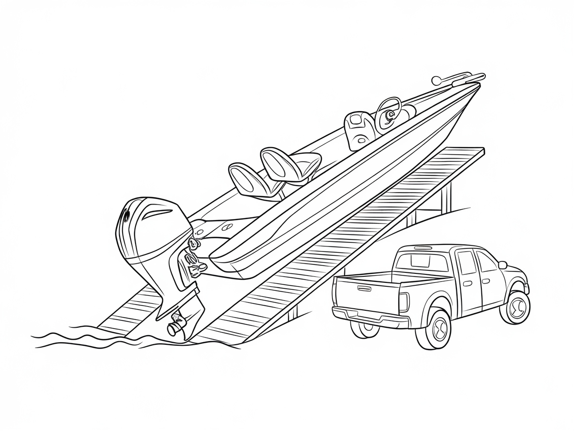Bass Boat Launch at the Dock