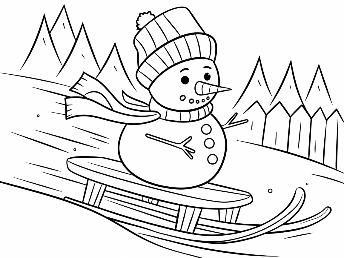 Race Down the Slopes with This Sledding Snowman