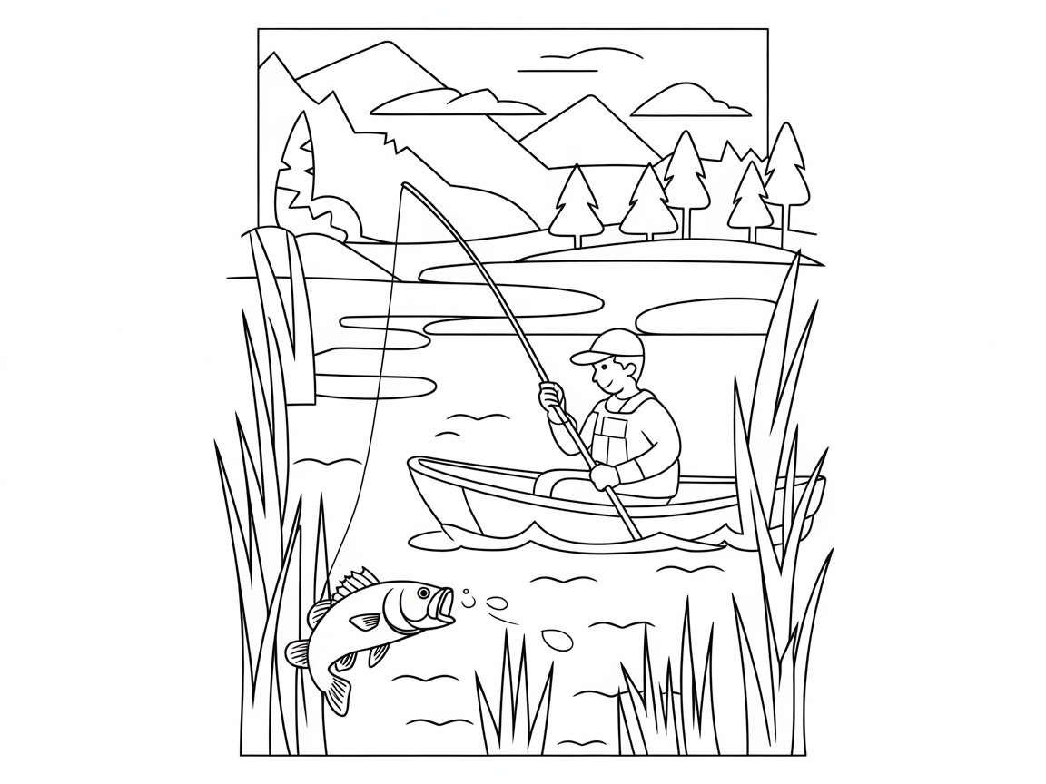 Serene Lakeside Fishing Adventure