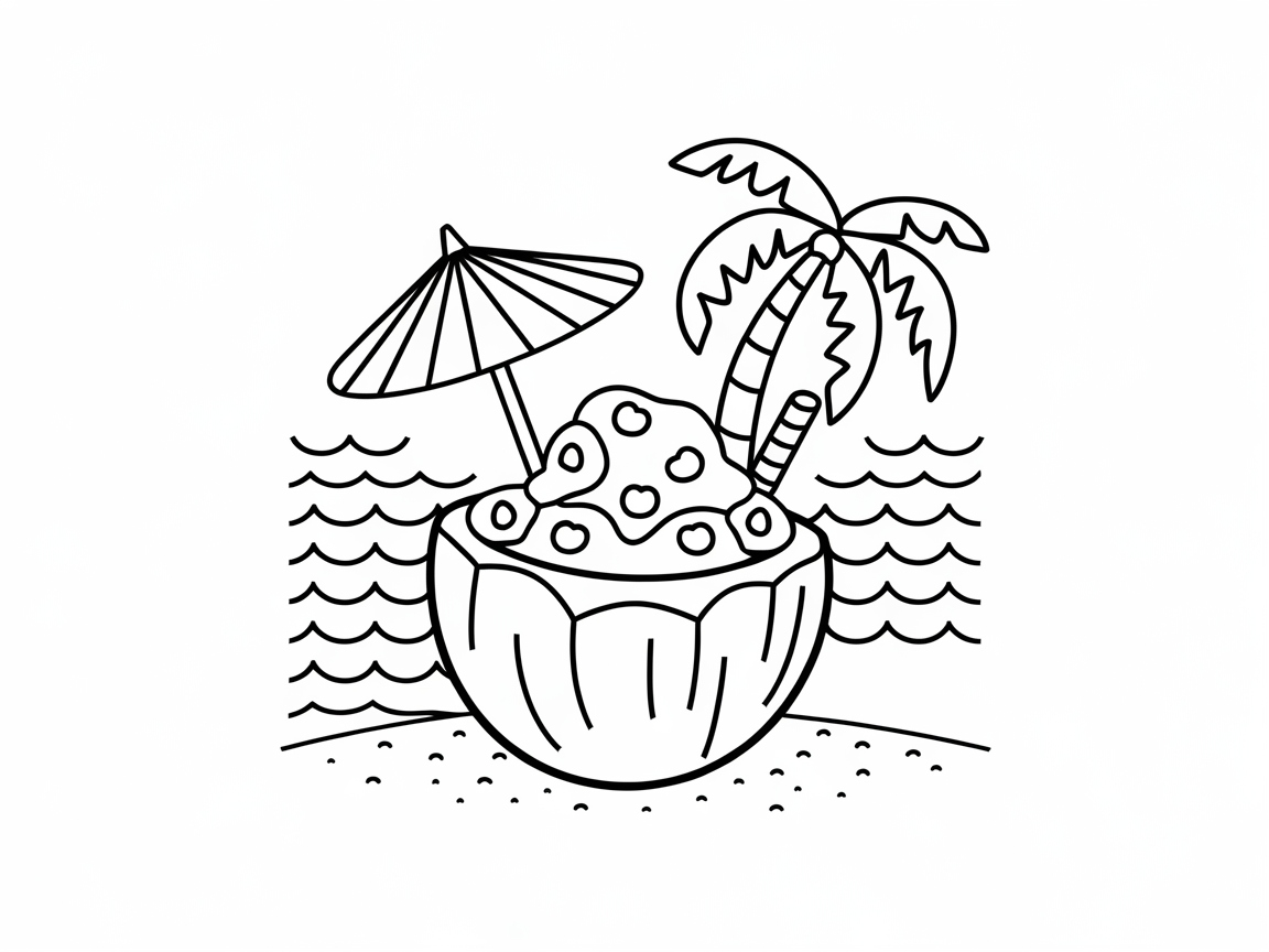 Tropical Vibes with Coconut Boba Paradise