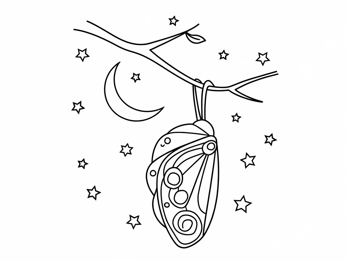 Celestial Cocoon: Stars and Stripes Awaiting Transformation