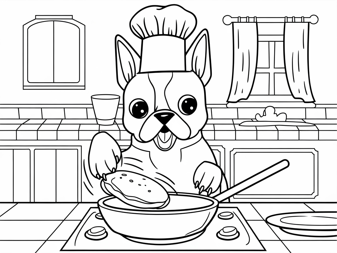 Cooking Up Fun with Chef Boston Terrier