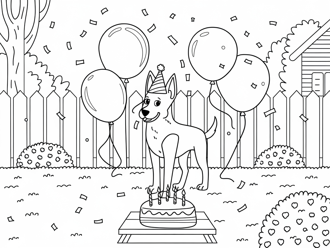 Birthday Bash with a Belgian Malinois