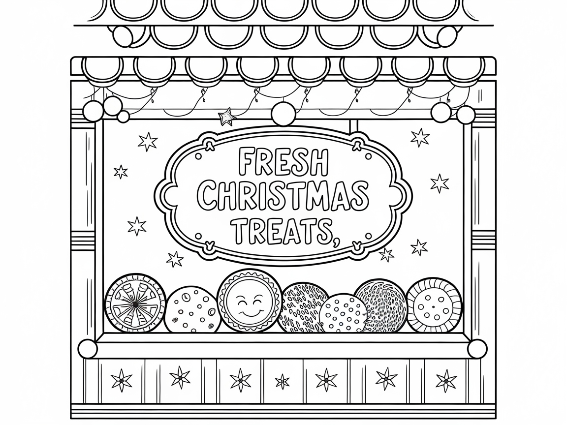 Color Your Own Christmas Cookie Stand