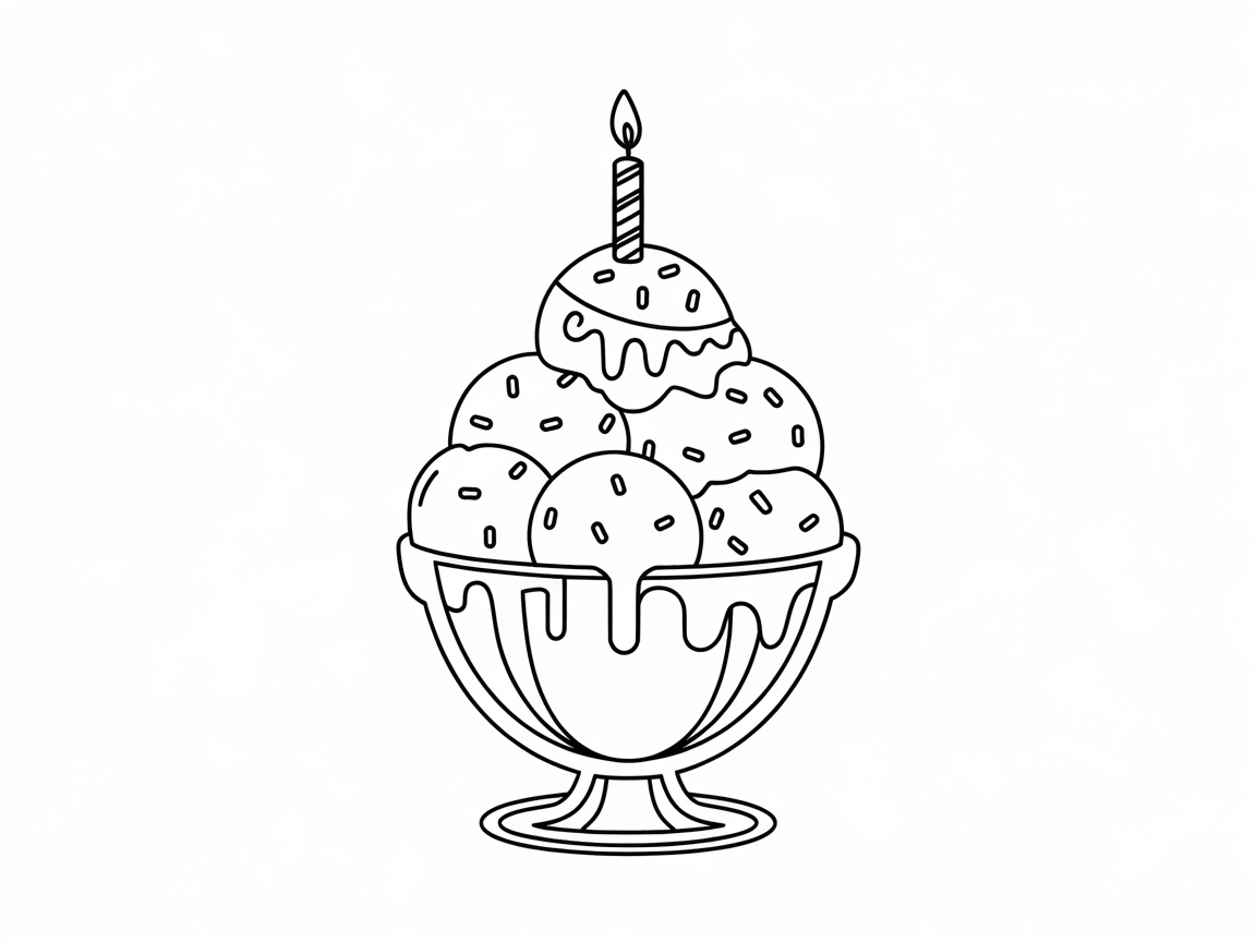 Indulge Your Sweet Tooth With This Ice Cream Sundae Coloring Page