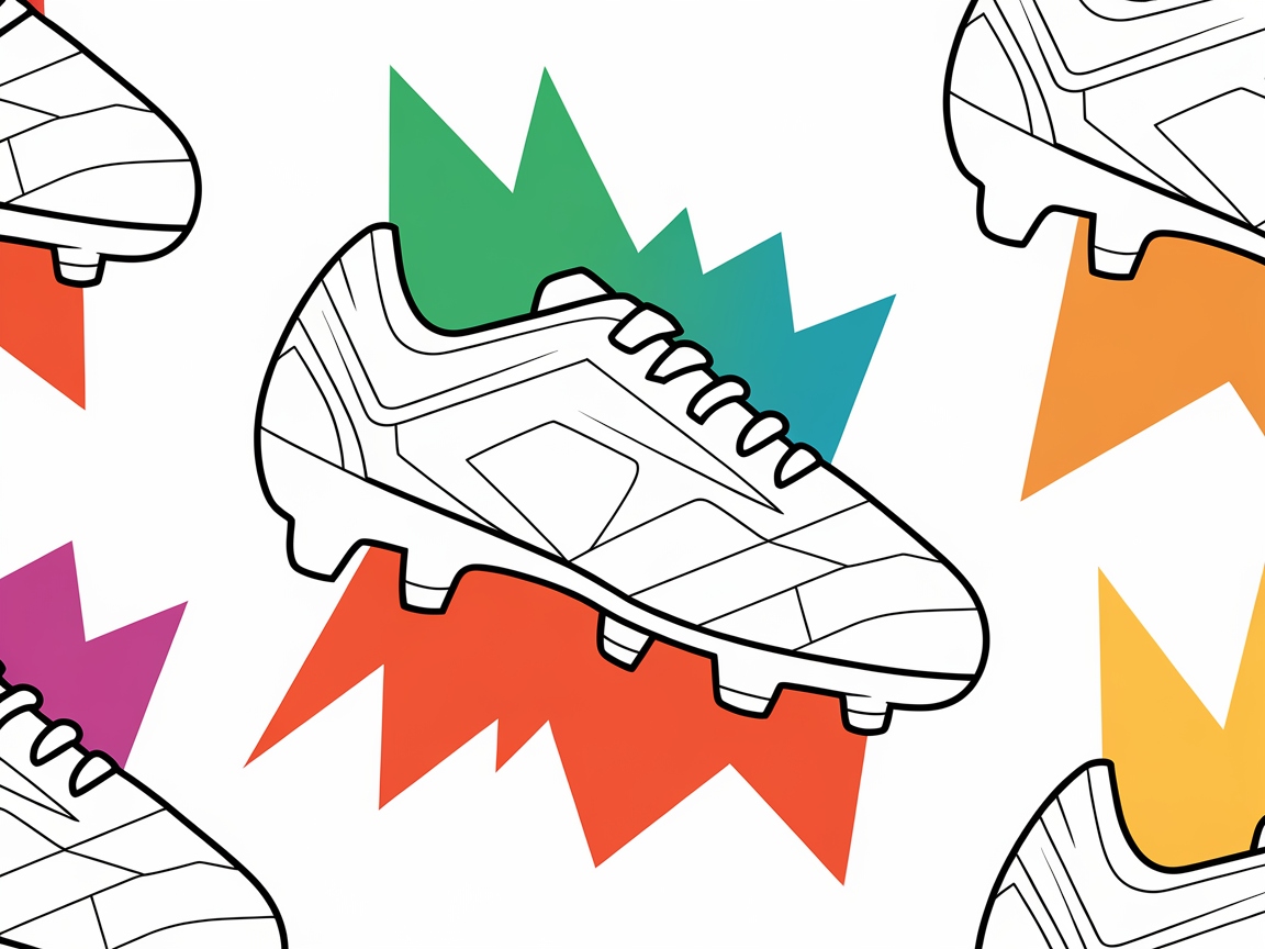 Bursting with Color: Soccer Cleats Against a Vibrant Backdrop