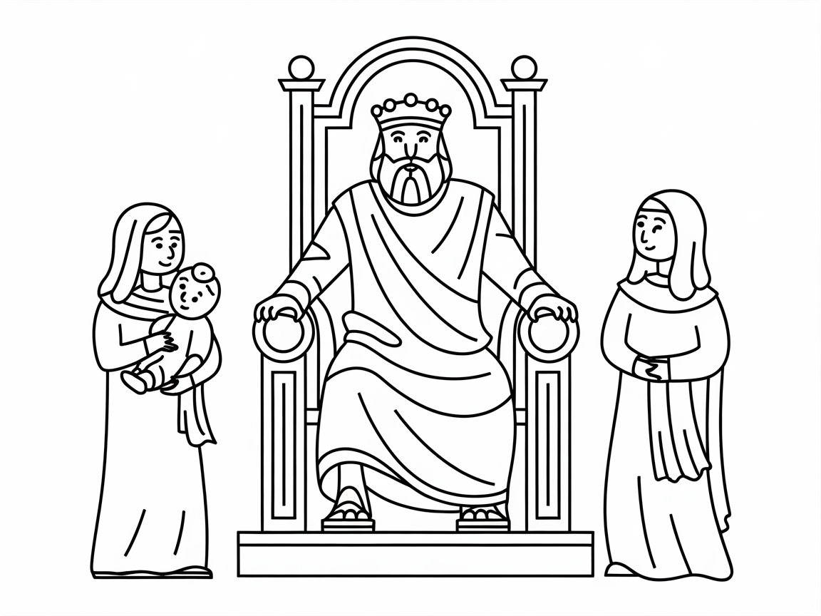 Color the Wisdom of King Solomon’s Judgment
