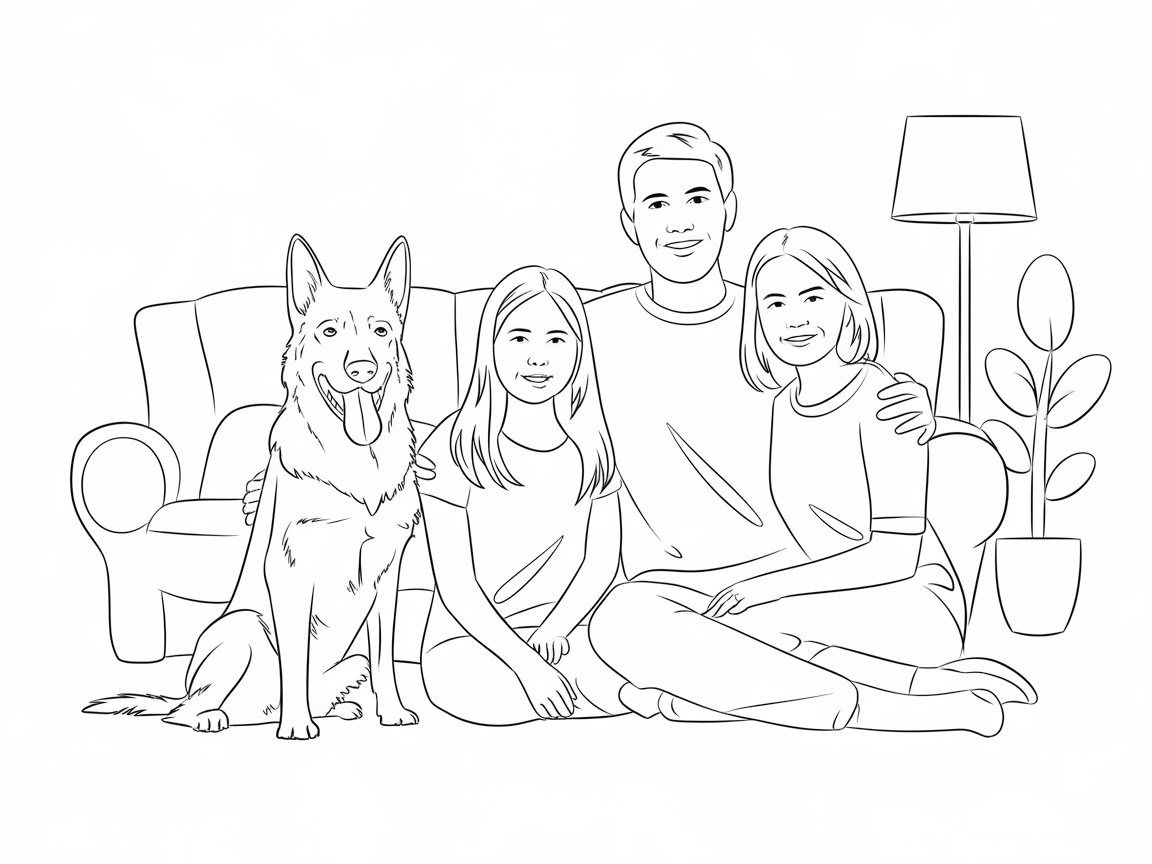 Heartwarming Family Moment with a Belgian Malinois