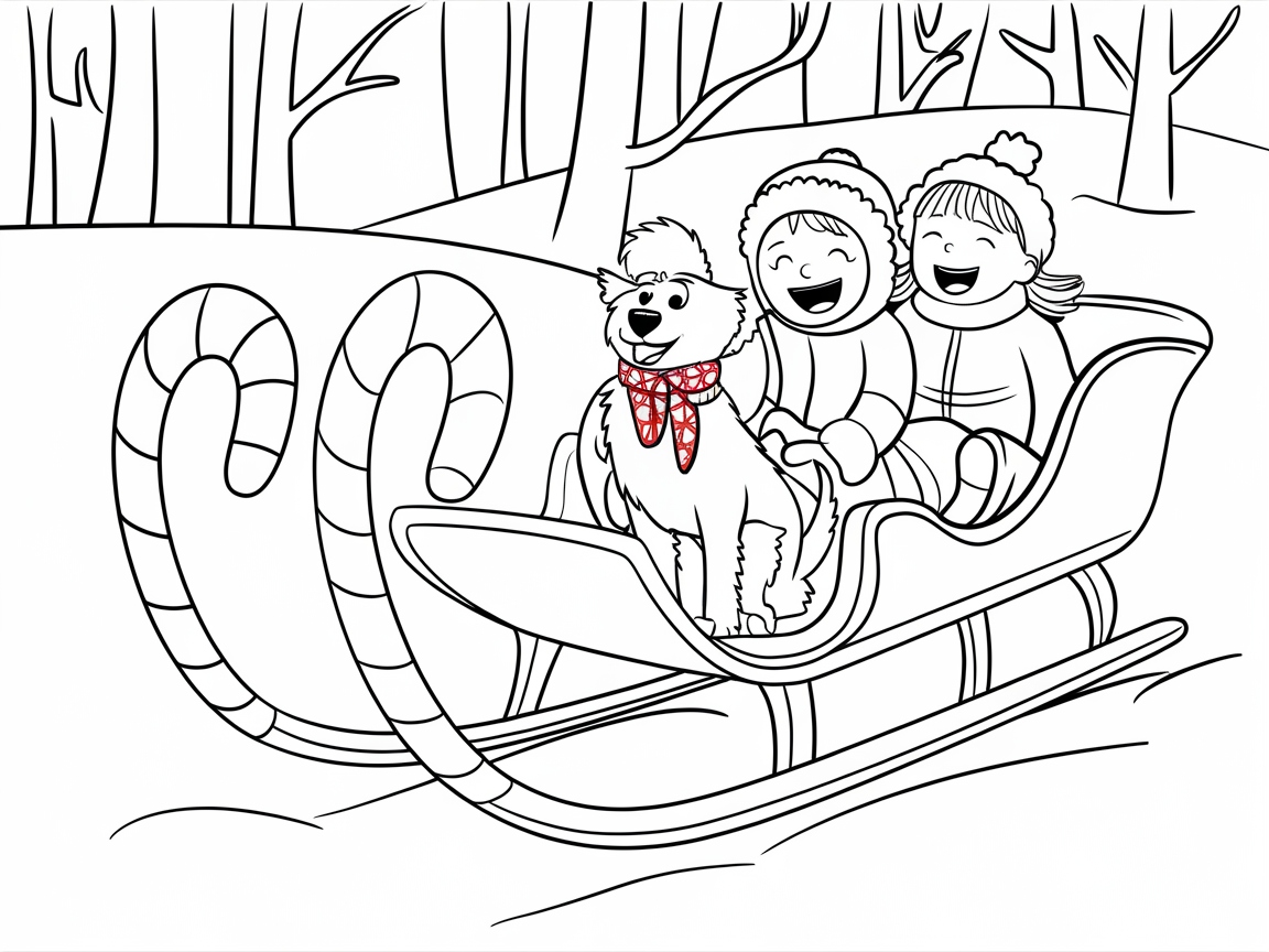 Sleigh Ride with Candy Cane Joy