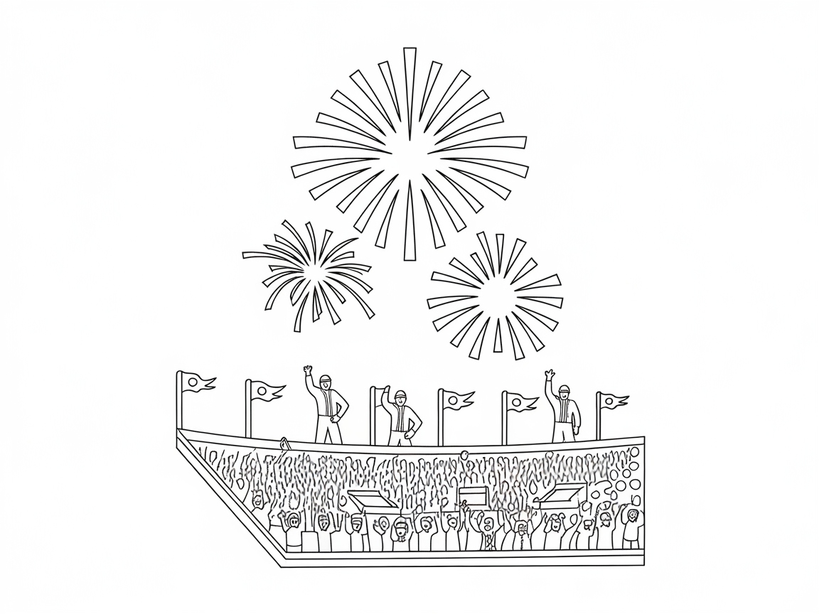 Ignite the Excitement with This Fireworks Baseball Stadium