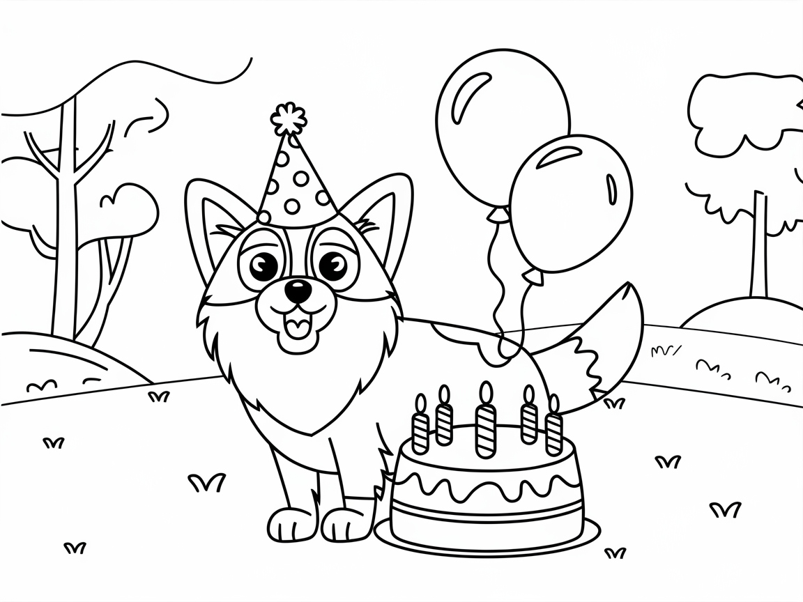 Birthday Bash with a Festive Puppy and Cake