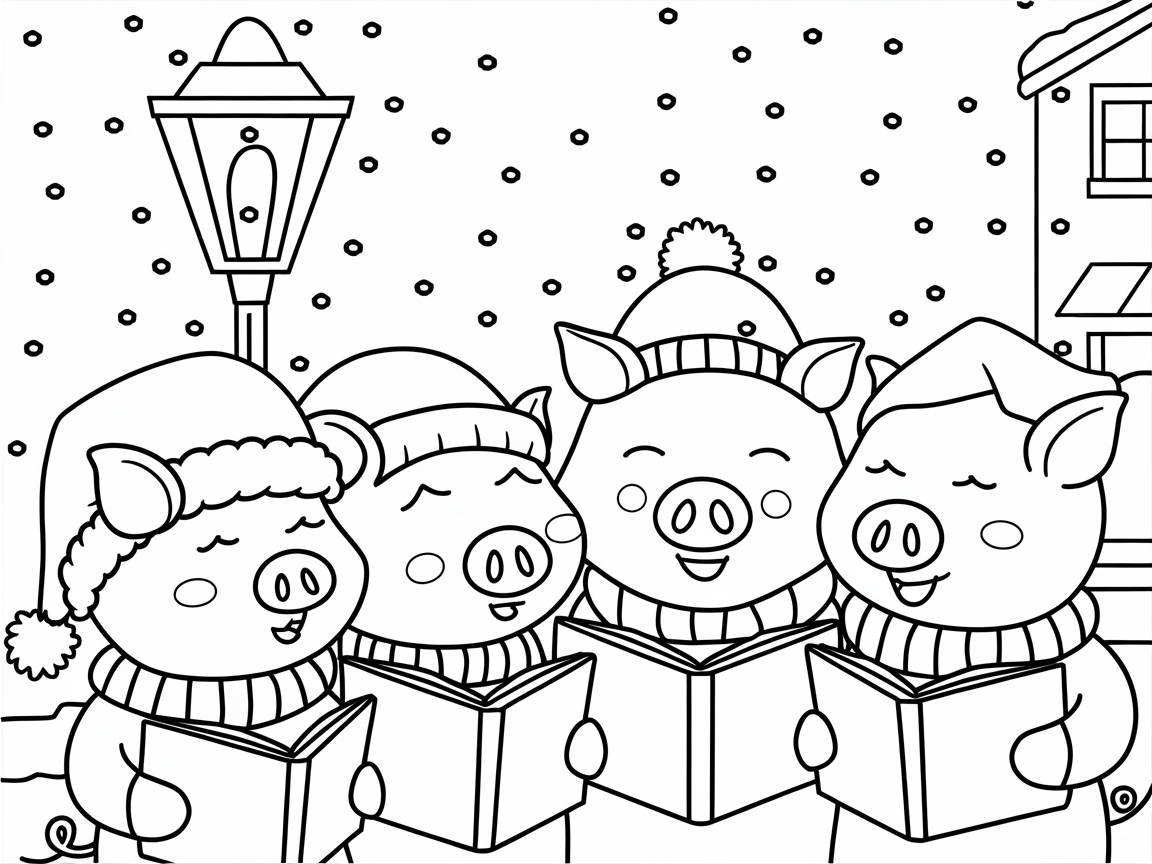 Join the Festive Choir of Singing Pigs