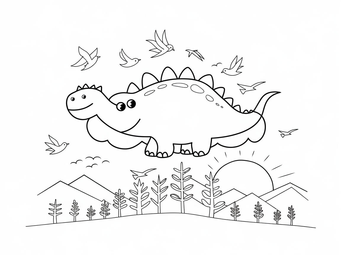Soar with This Delightful Dinosaur Cloud!